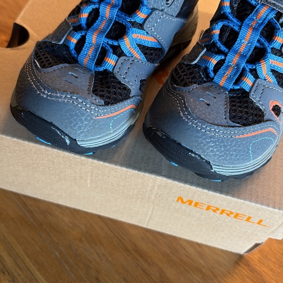 Merrell Little Kid's Trail Chaser Jr Hiking Shoe, Grey/Black - Picture 10 of 10